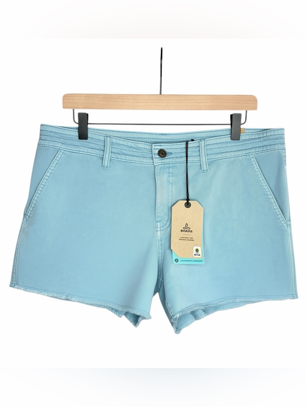 prAna Sancho Shorts Womens 12 NWT Beachy Coastal Outdoor Organic Cotton Stretch